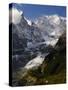 Monte Bianco (Mont Blanc) Seen from Vallee D'Aosta, Suedtirol, Italy, Europe-Jochen Schlenker-Stretched Canvas