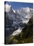 Monte Bianco (Mont Blanc) Seen from Vallee D'Aosta, Suedtirol, Italy, Europe-Jochen Schlenker-Stretched Canvas