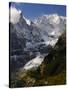 Monte Bianco (Mont Blanc) Seen from Vallee D'Aosta, Suedtirol, Italy, Europe-Jochen Schlenker-Stretched Canvas