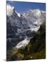 Monte Bianco (Mont Blanc) Seen from Vallee D'Aosta, Suedtirol, Italy, Europe-Jochen Schlenker-Mounted Photographic Print