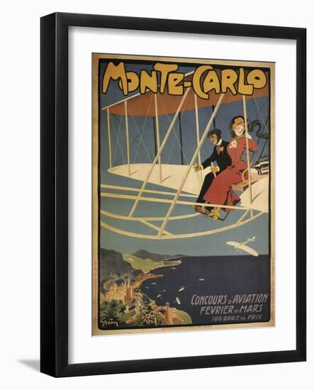 Monte Carlo Aviation Tours-null-Framed Giclee Print