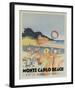 Monte Carlo Beach, 1931-Vintage Poster-Framed Art Print