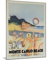 Monte Carlo Beach, 1931-Vintage Poster-Mounted Art Print