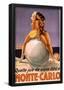 Monte Carlo Beach Babes Quelle Joie de Vivre Vintage Ad Art Print Poster-null-Framed Poster