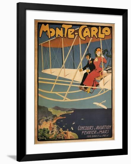 Monte-Carlo Competition Aviation-Jules Alexandre Grun-Framed Art Print