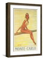 Monte-Carlo, France, c.1945-Jean-Gabriel Domergue-Framed Art Print