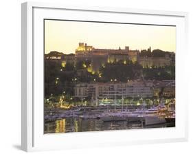 Monte Carlo Harbour and Prince's Palace at Sunset, Monaco, Cote D'Azur, Mediterranean, Europe-Sergio Pitamitz-Framed Photographic Print