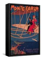 Monte Carlo, Monaco - Aviation Sporting Poster-Lantern Press-Framed Stretched Canvas