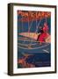 Monte Carlo, Monaco - Aviation Sporting Poster-Lantern Press-Framed Art Print