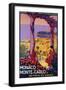 Monte Carlo, Monaco - Travel Promotional Poster-Lantern Press-Framed Art Print