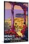 Monte Carlo, Monaco - Travel Promotional Poster-Lantern Press-Stretched Canvas