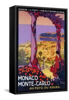 Monte Carlo, Monaco - Travel Promotional Poster-Lantern Press-Framed Stretched Canvas