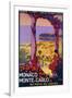 Monte Carlo, Monaco - Travel Promotional Poster-Lantern Press-Framed Art Print