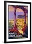 Monte Carlo, Monaco - Travel Promotional Poster-Lantern Press-Framed Art Print