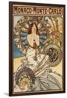 Monte Carlo, Monaco - Woman with Feathers-Lantern Press-Framed Art Print