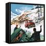 Monte Carlo Rally-English School-Framed Stretched Canvas