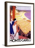 Monte Carlo Tennis-null-Framed Giclee Print