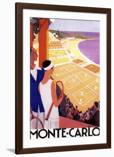 Monte Carlo Tennis-null-Framed Giclee Print