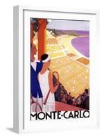 Monte Carlo Tennis-null-Framed Giclee Print