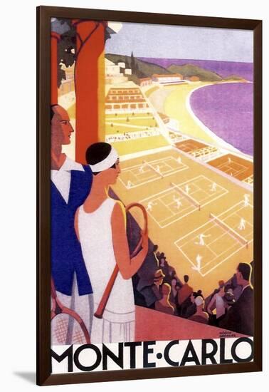 Monte Carlo Tennis-null-Framed Giclee Print