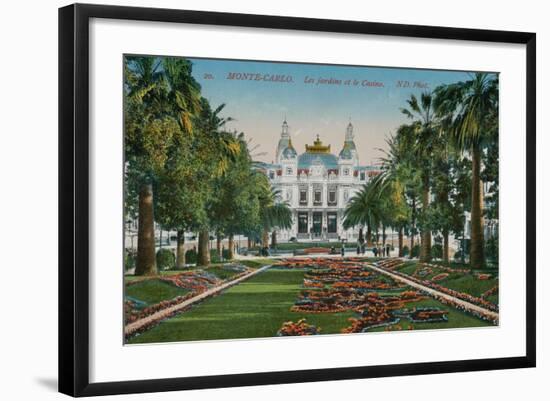 Monte-Carlo. The Gardens and the Casino. Postcard Sent in 1913-French Photographer-Framed Giclee Print