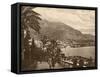 Monte Carlo View-null-Framed Stretched Canvas