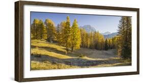 Monte Cristallo, Larches, Cortina D'Ampezzo, Veneto, the Dolomites, Italy-Rainer Mirau-Framed Photographic Print