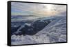 Monte Cucco Park, sunrise on Apennines in winter, Umbria, Italy, Europe-Lorenzo Mattei-Framed Stretched Canvas