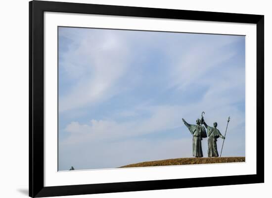 Monte do Gozo (Mount Joy), Santiago de Compostela, A Coruna, Galicia, Spain, Europe-Michael Snell-Framed Photographic Print