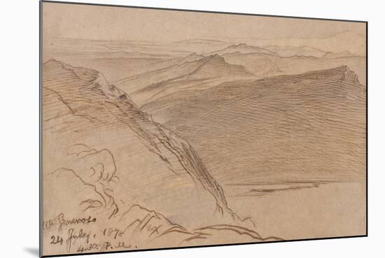 Monte Generoso, 1878-Edward Lear-Mounted Giclee Print