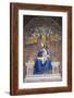 Monte Oliveto Maggiore Abbey, Statue of Madonna and Child Crowned by Two Angels, Tuscany, Italy-null-Framed Giclee Print