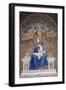 Monte Oliveto Maggiore Abbey, Statue of Madonna and Child Crowned by Two Angels, Tuscany, Italy-null-Framed Giclee Print