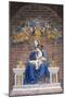 Monte Oliveto Maggiore Abbey, Statue of Madonna and Child Crowned by Two Angels, Tuscany, Italy-null-Mounted Giclee Print