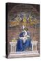 Monte Oliveto Maggiore Abbey, Statue of Madonna and Child Crowned by Two Angels, Tuscany, Italy-null-Stretched Canvas