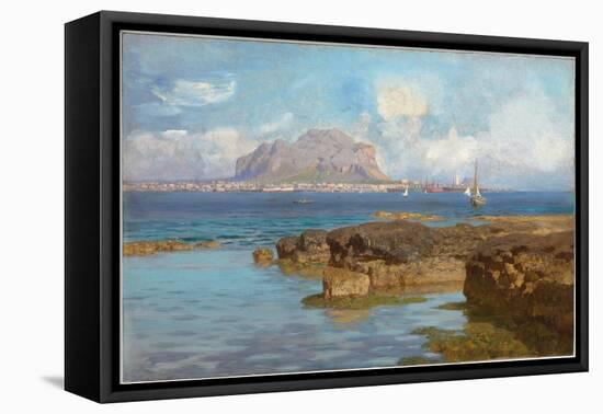 Monte Pellegrino, Palermo, Sicilia (Oil on Canvas)-Francesco Lojacono-Framed Stretched Canvas