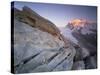 Monte Rosa (4,634M) Viewed from Hohtälligrat, at Sunset, Wallis, Switzerland, September 2008-Popp-Hackner-Stretched Canvas