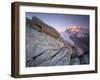 Monte Rosa (4,634M) Viewed from Hohtälligrat, at Sunset, Wallis, Switzerland, September 2008-Popp-Hackner-Framed Photographic Print