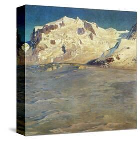 Monte Rosa at Sunset-Eugen Bracht-Stretched Canvas