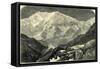 Monte Rosa from the Monte Moro Switzerland-null-Framed Stretched Canvas