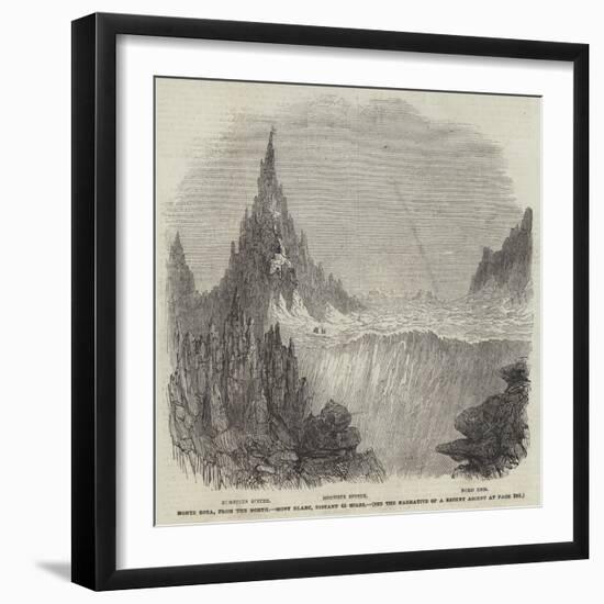 Monte Rosa, from the North, Mont Blanc, Distant 45 Miles-null-Framed Giclee Print