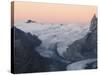 Monte Rosa Glacier at Dusk, Zermatt Alpine Resort, Valais, Switzerland-Christian Kober-Stretched Canvas