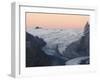 Monte Rosa Glacier at Dusk, Zermatt Alpine Resort, Valais, Switzerland-Christian Kober-Framed Photographic Print