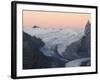 Monte Rosa Glacier at Dusk, Zermatt Alpine Resort, Valais, Switzerland-Christian Kober-Framed Photographic Print