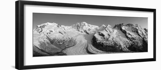 Monte Rosa Range and Gornergletscher, Zermatt, Valais, Switzerland-Jon Arnold-Framed Photographic Print