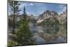 Monte Verita Peak mirrored in still waters of Baron Lake, Sawtooth Mountains Wilderness, Idaho.-Alan Majchrowicz-Mounted Photographic Print