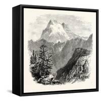 Monte Viso from the Head of the Val Pellice-null-Framed Stretched Canvas