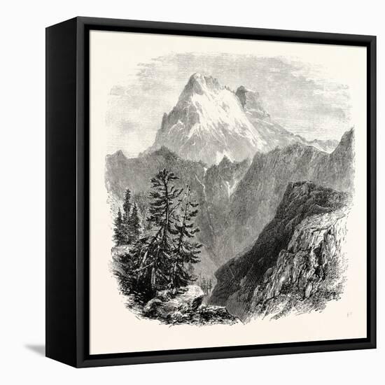 Monte Viso from the Head of the Val Pellice-null-Framed Stretched Canvas