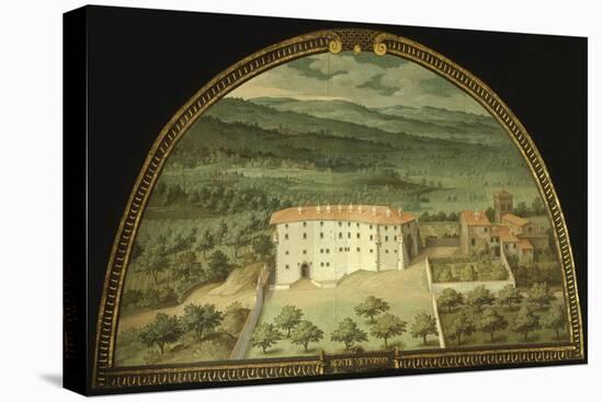 Monte Viturino, Tuscany, Italy, from Series of Lunettes of Tuscan Villas, 1599-1602-Giusto Utens-Stretched Canvas