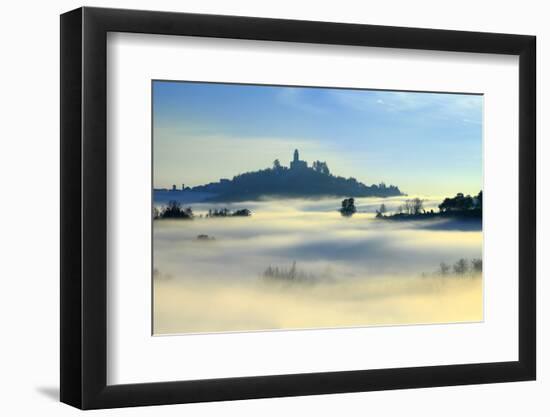 Montecastello, Piedmont, Italy. Hills of Alexandria in the fog.-ClickAlps-Framed Photographic Print