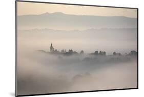 Montefalco in the Mist, Umbria, Italy-ClickAlps-Mounted Photographic Print